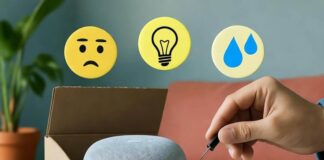 A Beginner’s Guide to Setting Up the Latest Tech Gadgets Unboxing smart home chaos: tangled gadgets, Cheetos dust, floating emojis of confusion and hope.