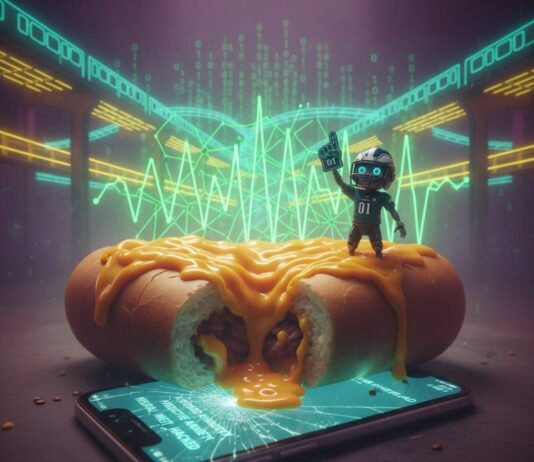 The Latest in AI News: Groundbreaking Developments You Shouldn’t Miss Cheesesteak, robot, AI phone, neon diner glow.