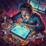 Gadget News 2025: The Best New Tech Gadgets to Look Forward To Frantic man reacting to "GADGET SD25" on a tablet.