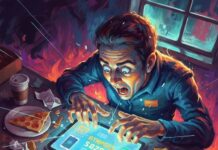 Gadget News 2025: The Best New Tech Gadgets to Look Forward To Frantic man reacting to "GADGET SD25" on a tablet.