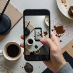 Mobile Tech News: The Best Phones, Apps, and Devices to Expect in 2025 Crooked desk photo with glowing 2025 phone, coffee ring, crumbs.